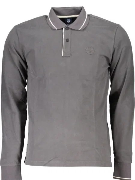 Polo majica North Sails z dolgimi rokavi siva