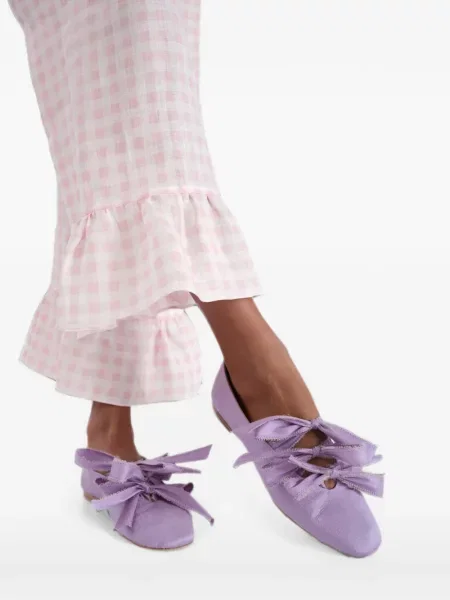 Balerini Sleeper cu funde de mătase violet