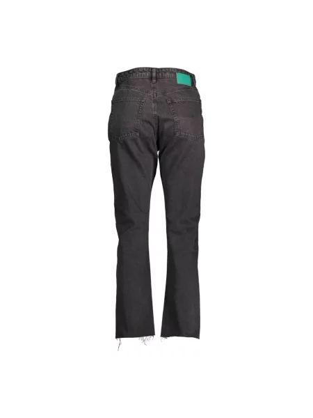 Jeansy Desigual o krotszym kroju czarne