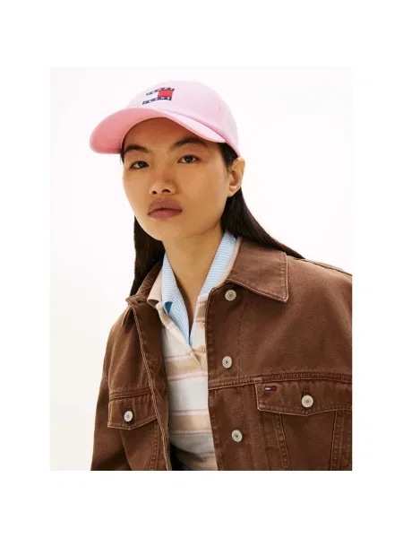 Tommy Jeans Čiapka námornícka modrá červená / biela ružová