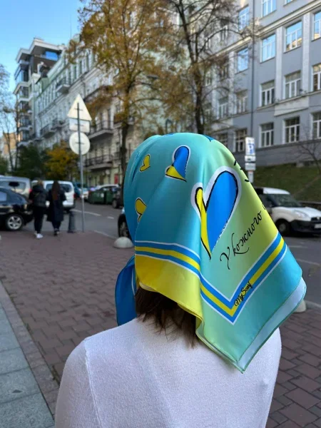 Шелковый платок Myscarf с принтом