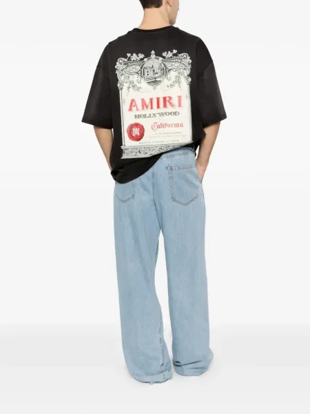Тениска Amiri с принт черно