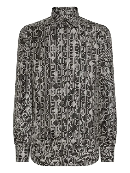 Cămașă Dolce & Gabbana cu imagine cu imprimeu geometric negru