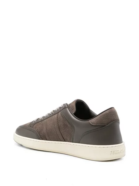Sneakerși Ferragamo din piele maro
