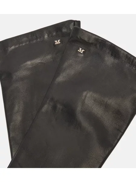 Mănuși Max Mara din piele negru