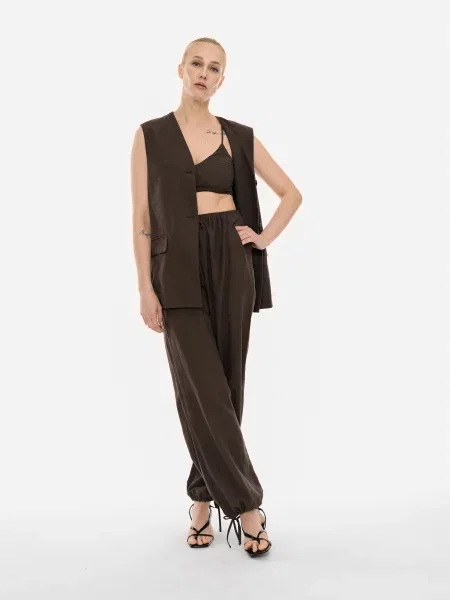 Pantaloni Call Me închis maro
