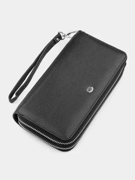 ST Leather Accessories Гаманець Шкіра чорний