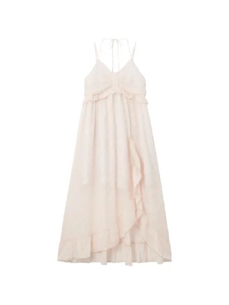 Rochie B+ab cu volane asimetrică roz