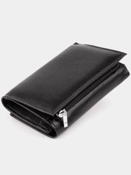 Кожаный кошелек St Leather Accessories черный