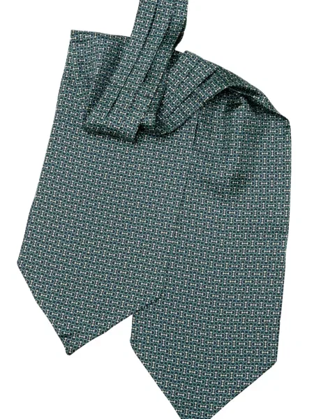 Cravată Elizabetta cu imprimeu geometric verde