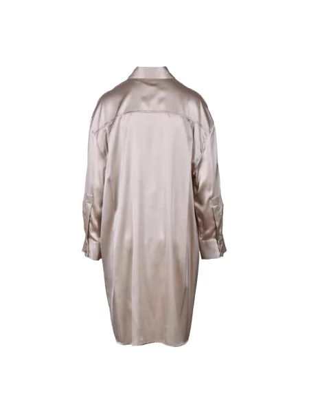 Jedwabna sukienka koszulowa Wild Cashmere beżowa