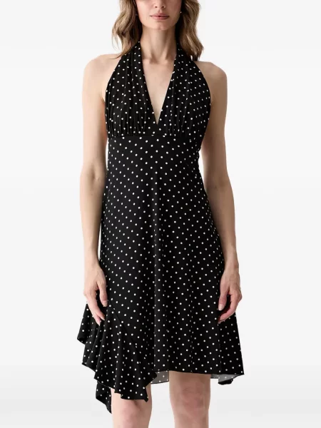 Rochie Guess cu buline cu volane negru
