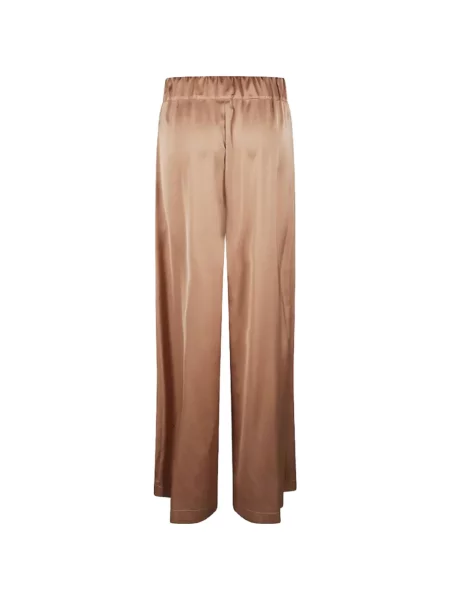 Pantaloni palazzo D.exterior din satin