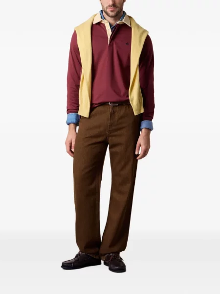 Με κολάρο polo Brooks Brothers κοτλέ με αυτόγραφο κόκκινο