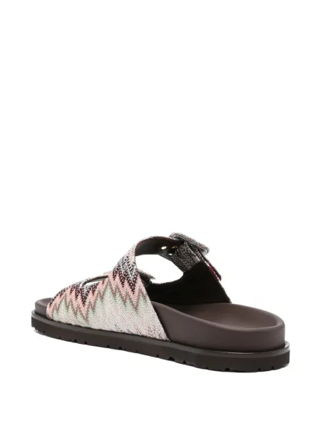 Sandale Missoni cu model piele de șarpe roz
