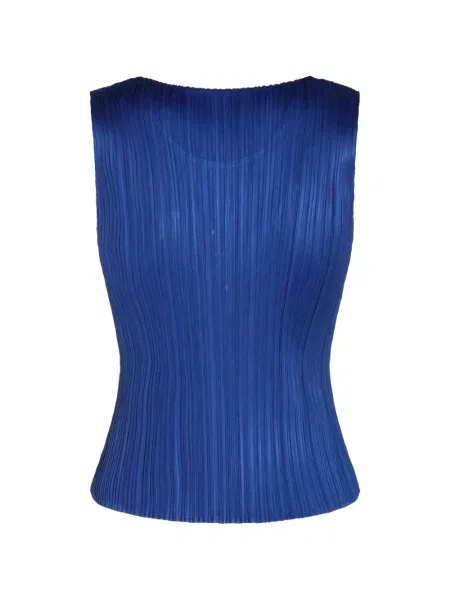 Top Pleats Please Issey Miyake bez rukávů modrý