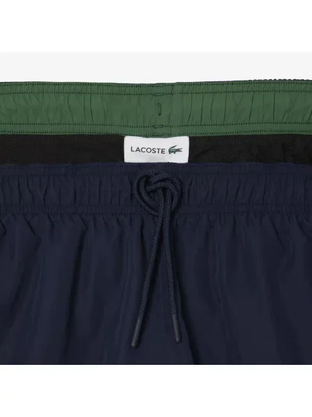 Lacoste Monochromatyczne Kąpielówki Średniej Długości niebieski