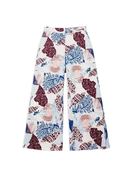 Gisela Kalhoty modrá offwhite červená