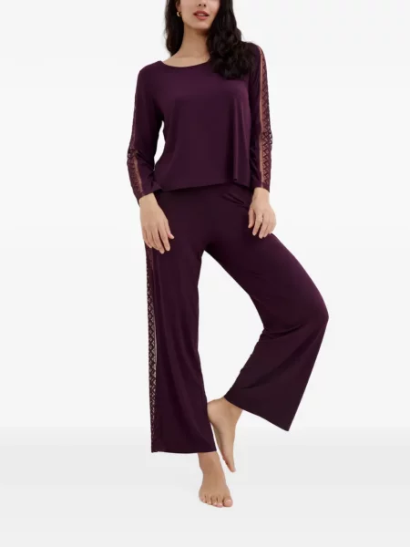 Pantaloni Aubade din dantelă violet