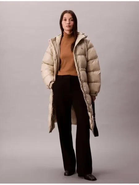 Kabát Calvin Klein Jeans bézs