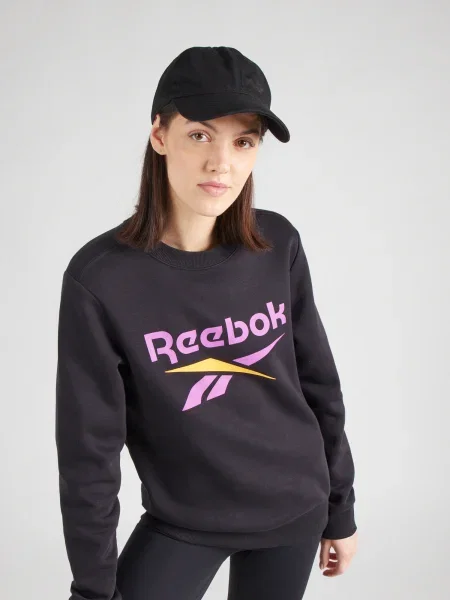 Dámska mikina Identity Big Logo Fleece Crew black/purple rave/electric amber čierna
