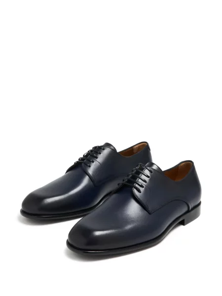 Iš natūralios odos derby batai Ferragamo mėlyna