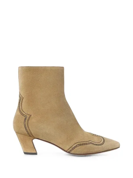 Cizme scurte Loeffler Randall din piele de căprioară