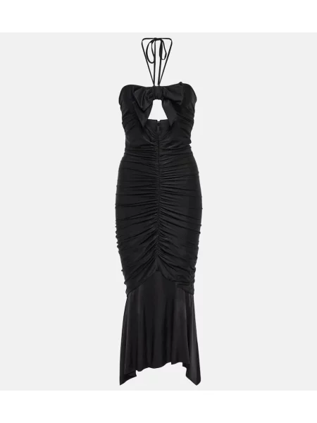 Jersey midi obleka Alexandre Vauthier povodcem črna