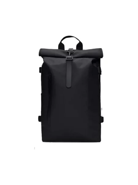 Rains Rolltop Rucksack Large W3 Black Unisex Plecaki i torby Rains Size: One size czarny