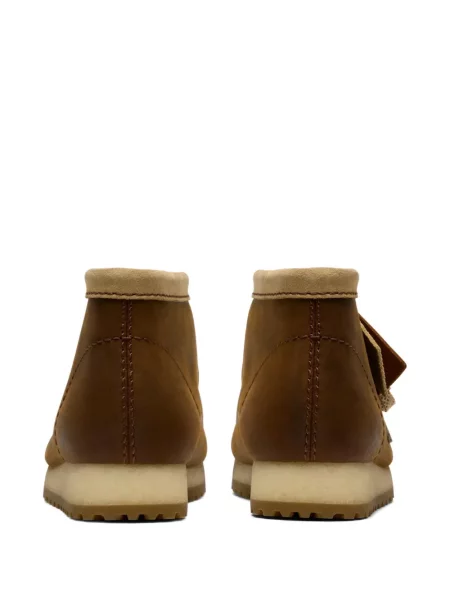 Велурени пустинни ботуши Clarks Originals с връзки кафяво