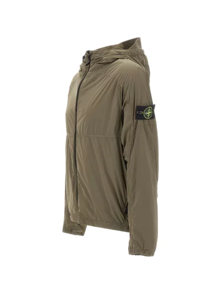 Geacă Stone Island cu strasuri stretch verde