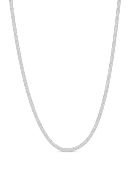 Colier Nialaya Jewelry cu model piele de șarpe argintiu