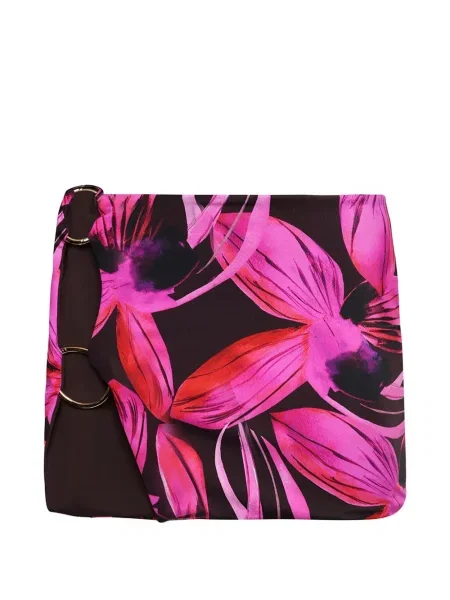 Fusta mini Louisa Ballou cu model floral roz