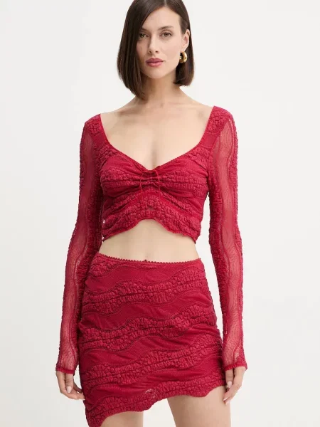 Charo Ruiz Ibiza bluzka gładka czerwony