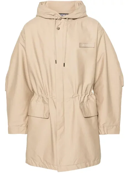 Parka Jacquemus s kapucí hnědá