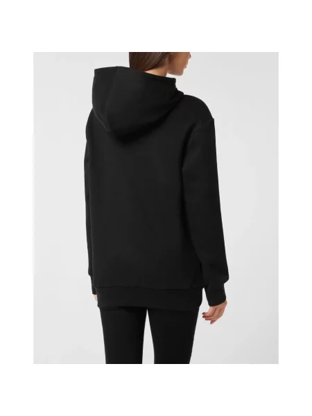 Bluza z kapturem Philipp Plein typu teddy czarna