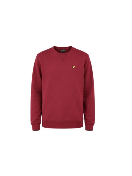 Bluza nierozpinana Lyle & Scott z okrągłym dekoltem czerwona