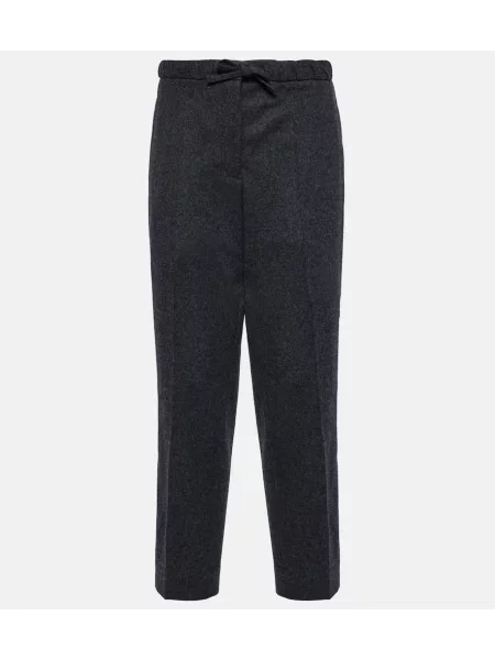 Pantaloni Jil Sander de lână gri