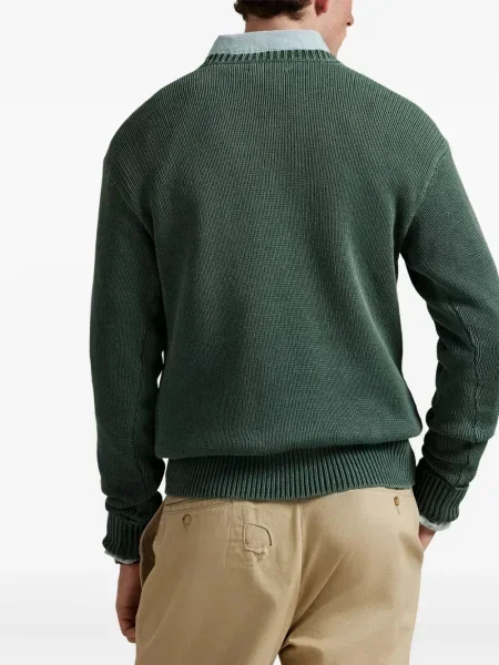 Μικρός κασκέτο Polo Ralph Lauren με χαμηλή μέση υφαίνω διαγωνίως πράσινο
