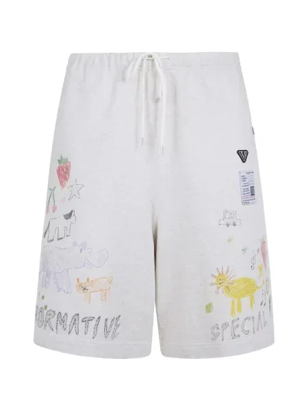 Pantaloni scurți Maison Mihara Yasuhiro cu imagine cu cordon alb