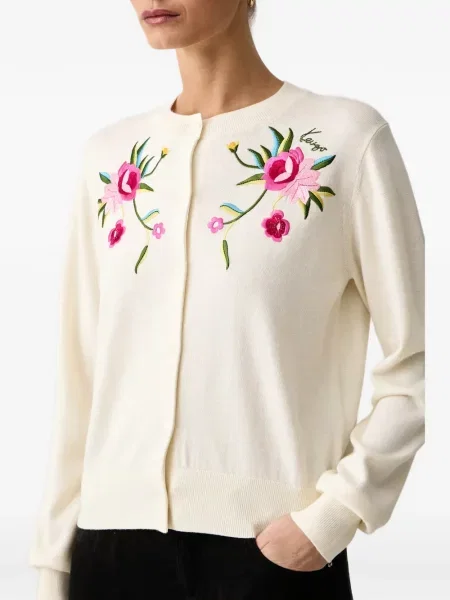 Cardigan Kenzo cu autograf alb