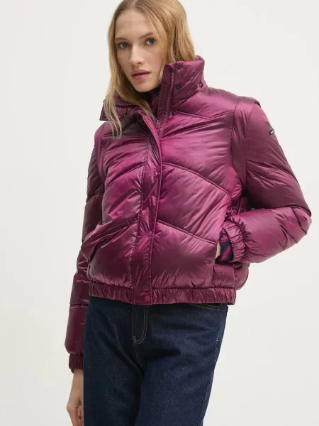 Pepe Jeans geaca FLORA femei de iarna violet