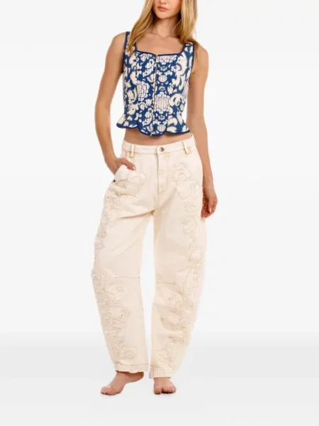 Pantaloni Agua Bendita cu model floral