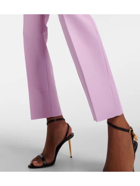 Pantaloni Tom Ford de lână roz