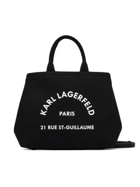 Karl Lagerfeld Τσάντα χειρός μαύρο λευκό