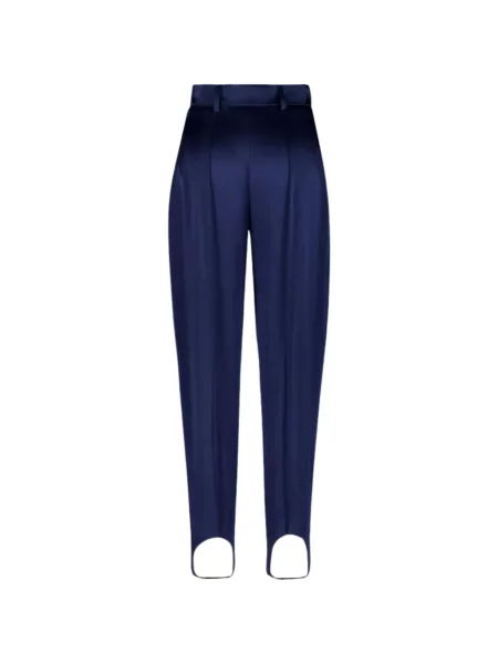 Pantaloni Stella Mccartney din satin albastru