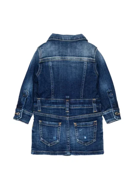 Sukienka jeansowa dziecięca Dsquared2 niebieska