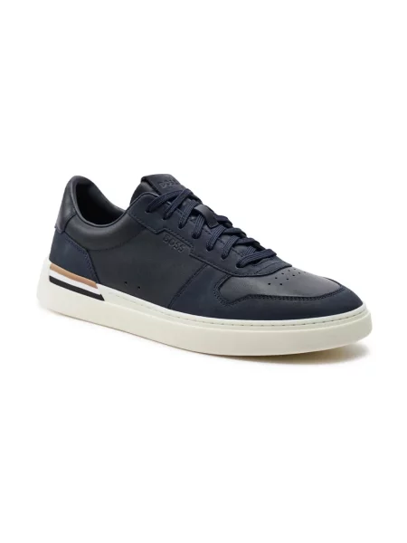 Sneakersy Hugo skórzane niebieskie