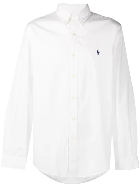 Cămașă Polo Ralph Lauren cu broderie alb