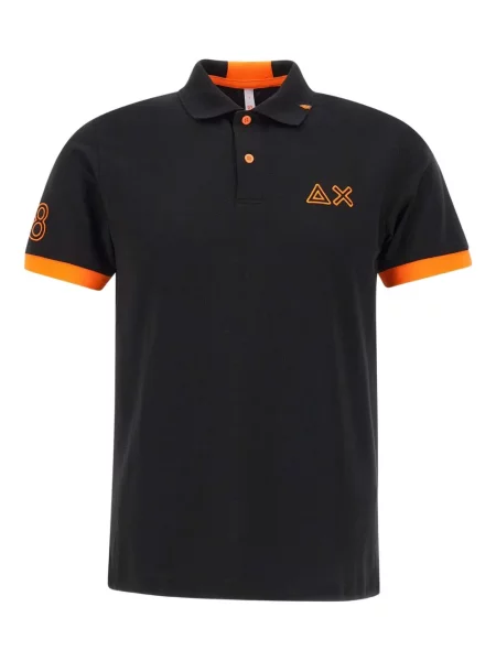 Polo Sun68 din jerseu negru